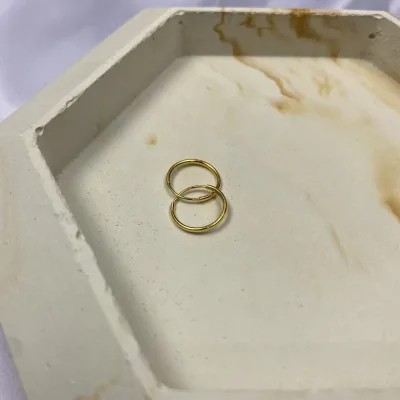 عکس مدل گوشواره حلقه ای کوچک طلا 18 عیار