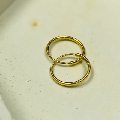 گوشواره حلقه ای بزرگ طلا 18 عیار