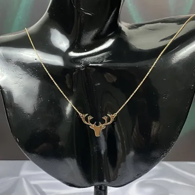 عکس مدل آویز گردنی طلا طرح گوزن