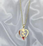 عکس پلاک طلا مادر طرح قلب