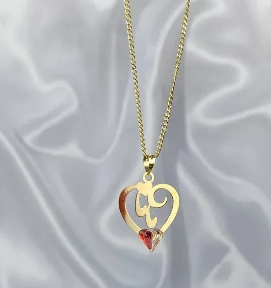 عکس پلاک طلا مادر طرح قلب