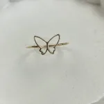 انگشتر طلا سبک طرح مینیمال پروانه