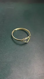 عکس انگشتر طلا مینیمال قلبی