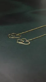 قیمت خرید گوشواره بخیه طلا طرح قلب