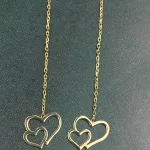 گوشواره زنجیری طلا دخترانه