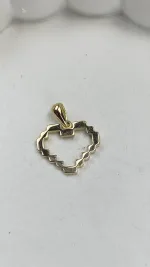 پلاک طلا ریخته طرح قلب