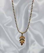 عکس پلاک سبک طلا لیزر طرح برگ