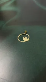 پلاک لیزر طلا 18 عتیار پرنده با ظرافت بالا