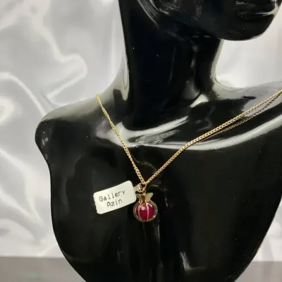 قیمت پلاک طلا طرح انار