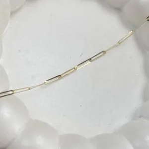 دستبند طلا زنجیری ساده دخترانه سبک