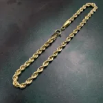 دستبند طلا زنجیر طنابی با ظرافت بالا