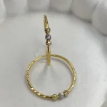 گوشواره حلقه ای طرح نگین دار