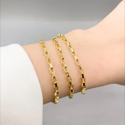 دستبند آجری طلا