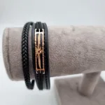 دستبند چرم طلا امگا