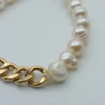 قیمت دستبند طلا کلاسیک زنانه مروارید دار