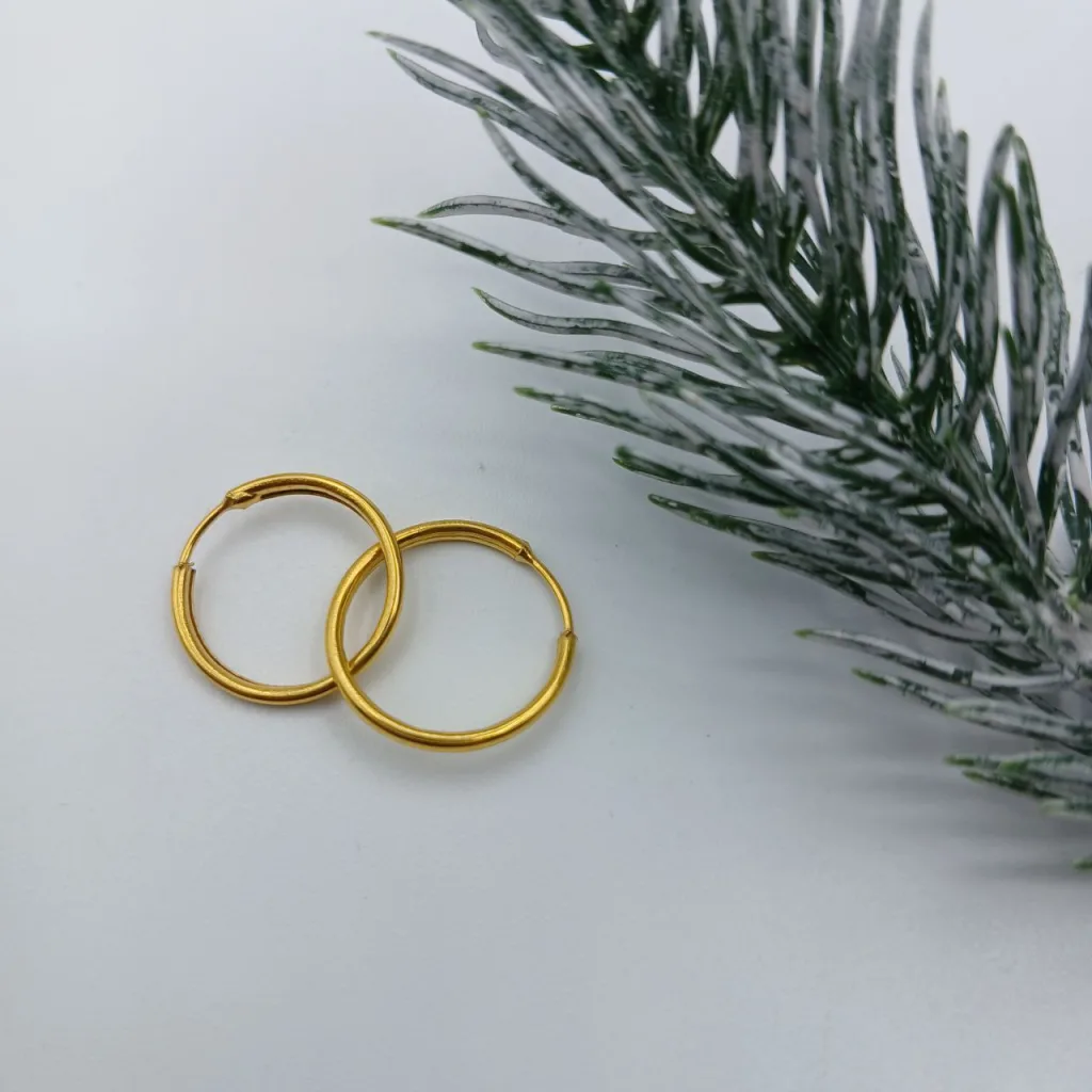 عکس مدل گوشواره طلا حلقه ای سبک