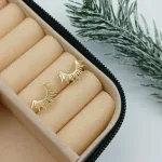 گوشواره طرح خورشید طلا با وزن سبک