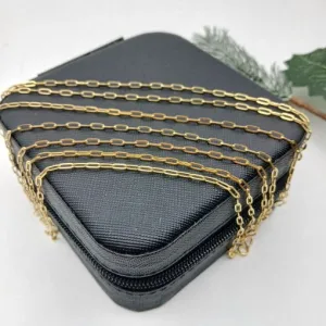 دستبند طلا زنجیری ظریف هرمس دخترانه