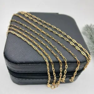 دستبند زنجیری طلا هرمس زنانه