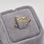 انگشتر زنانه مینیمال طلا هشت طرح جذاب - نماد کلید