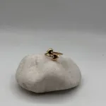 انگشتر بنگل طلا زنانه طرح دو قلب