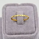 انگشتر مینیمال قلب پر طلا زنانه