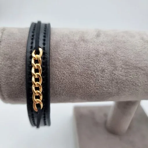 قیمت دستبند چرم ورق امگا طلا 18 عیار