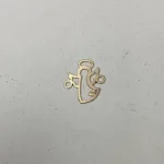 عکس پلاک طلا لیزر فرشته زنانه 18 عیار