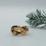 خرید انگشتر طلا زنانه طرح امگا گره