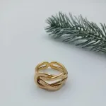 انگشتر طلا زنانه طرح امگا گره کد 1241 - Image 3