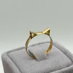 انگشتر طلا زنانه مینیمال گربه
