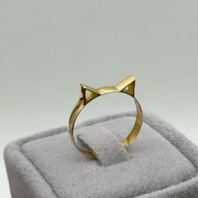 انگشتر طلا زنانه مینیمال گربه