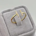 انگشتر مینیمال بنگل طلا زنانه