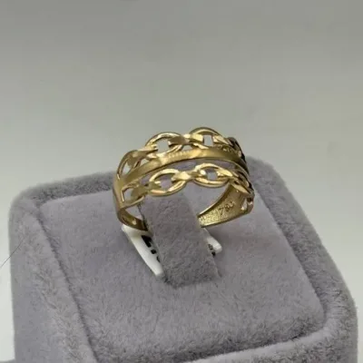 انگشترطلا زنانه پورتوفینو دوطرف زنجیر