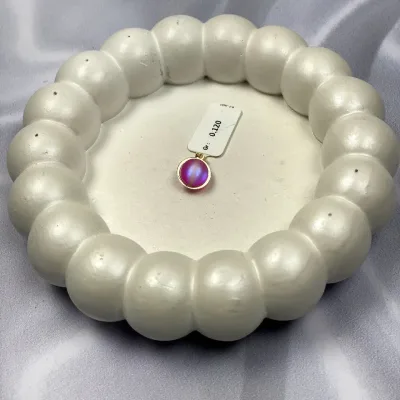 پلاک طلا سواروسکی طرح مروارید زنانه و دخترانه نمادار