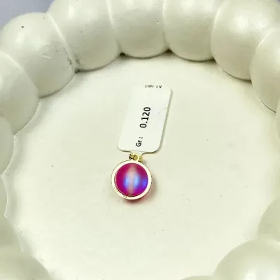 عکس پلاک طلا سواروسکی طرح مروارید زنانه و دخترانه 18 عیار