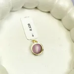 پلاک طلا سواروسکی مروارید دو رنگ زنانه و دخترانه نمادار