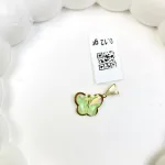 عکس پلاک طلا سواروسکی طرح پروانه کم وزن