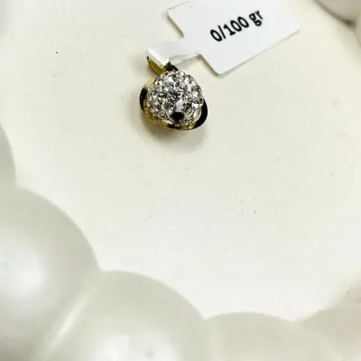 عکس گردنبند طلا سواروسکی گوی نگین دار زنانه و دخترانه ظریف