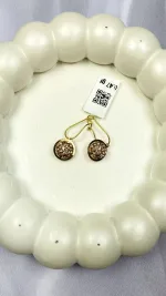 قیمت پلاک طلا سواروسکی دوتایی نگین دار دخترانه و زنانه 18 عیار