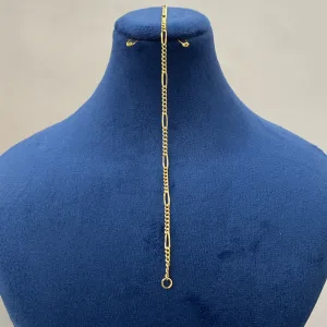 دستبند طلا فیگارو ظریف دخترانه 18 عیار