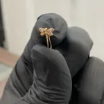 قیمت پیرسینگ طلا زنانه طرح پروانه سبک