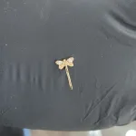 پیرسینگ طلا زنانه طرح پروانه 18 عیار