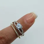 قیمت انگشتر طلا زنانه ست طرح بلریان بیضی لوکس