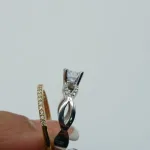 مدل انگشتر طلا زنانه ست طرح بلریان بیضی جذاب