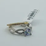 انگشتر طلا زنانه ست لوکس طرح بلریان بیضی شیک