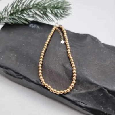 قیمت گردنبند طلای گوی زنانه و دخترانه ظریف