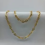 عکس مدل زنجیر طلا هرمس سه در میان زنانه و دخترانه طلای 18 عیار