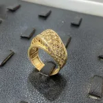 خرید انگشتر طلا زنانه فیوژن لوکس توری شکل وبدون اجرت