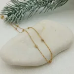 گردنبند گوی طلا زنانه